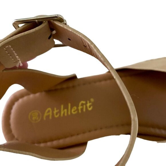 Athlefit Platform Sandals Espadrille Wedge Open Toe Size 39 US Size 8.5 New - Picture 9 of 10